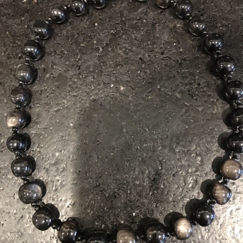 Black Cats Eye Vintage Necklace